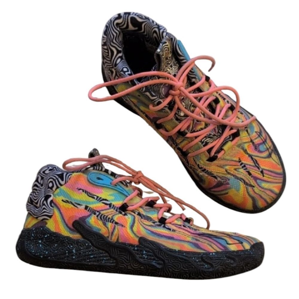 Puma MB.O3 X Dexter's Laboratory Sneaker Bright Colors Pink Laces 6.5